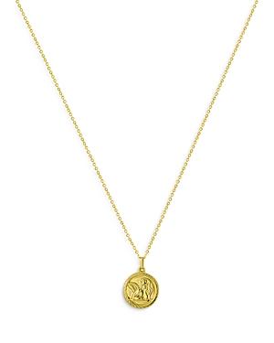Bloomingdale's Cherub Medallion Pendant Necklace In 14k Yellow Gold, 16-18 - 100% Exclusive
