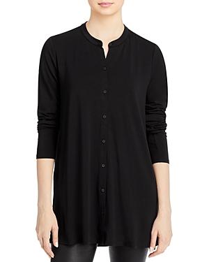 Eileen Fisher Mandarin Collar Jersey Top