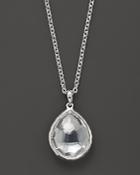 Ippolita Sterling Silver Medium Teardrop Pendant Necklace In Clear Quartz, 16