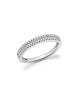 Diamond Double Row Band Ring In 14k White Gold, .25 Ct. T.w. - 100% Exclusive