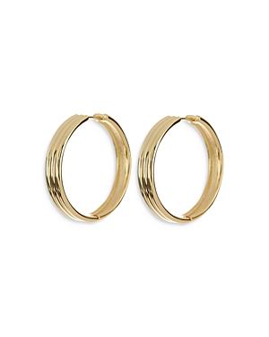 Luv Aj Ridged Band Hoop Earrings