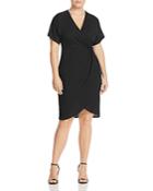 Lost Ink Plus Ribbed Short-sleeve Dress