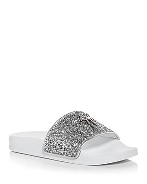 Giuseppe Zanotti Women's Sierra Glitter Pool Slides