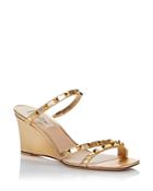 Valentino Garavani Women's Studded Slip On Wedge Sandals