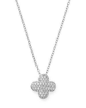 Bloomingdale's Diamond Clover Pendant Necklace In 14k White Gold, 0.50 Ct. T.w. - 100% Exclusive