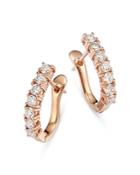Bloomingdale's Diamond Huggie Hoop Earrings In 14k Rose Gold, 0.65 Ct. T.w. - 100% Exclusive