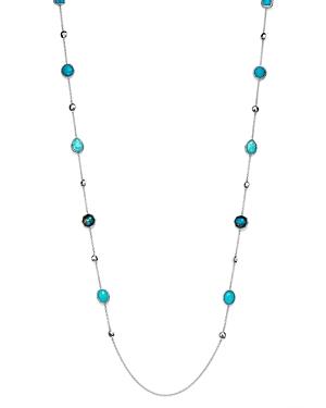 Ippolita Sterling Silver Rock Candy Turquoise Doublet, Amazonite Doublet And Mixed Turquoise Station Necklace, 42