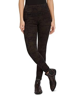 Lysse Plus Toothpick Patterned Denim Leggings