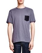 The Kooples Heathered Tee With Chest Pocket