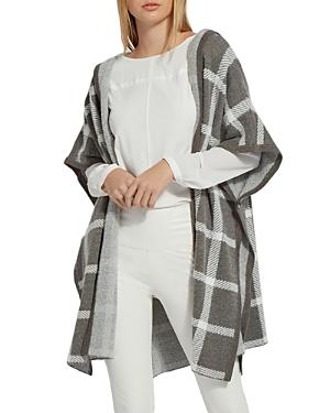 Lysse Tribeca Plaid Poncho Sweater