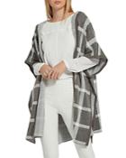 Lysse Tribeca Plaid Poncho Sweater
