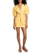A.l.c. Alex Twist Front Faux Leather Coated Dress
