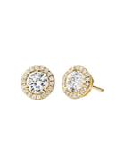 Michael Kors Sterling Silver Pave Stud Earrings In 14k Gold-plated Sterling Silver, 14k Rose Gold-plated Sterling Silver Or Solid Sterling Silver
