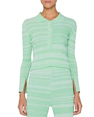 Remain Bastina Knit Long Sleeve Polo Top