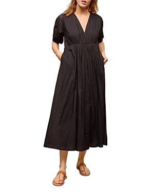 Gerard Darel Scarlett Shirred Midi Dress