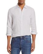 The Men's Store At Bloomingdale's Linen Jacquard Stripe Regular Fit Button-down Shirt - 100% Exclusive