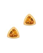 Bloomingdale's Citrine Trillion Stud Earrings In 14k Yellow Gold - 100% Exclusive