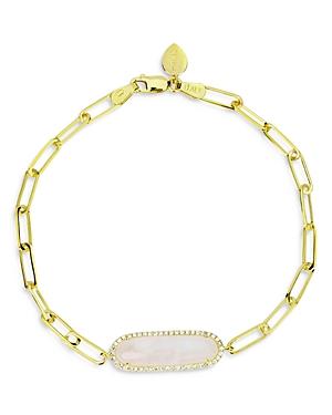 Meira T 14k Yellow Gold Rainbow Moonstone Bar Bracelet