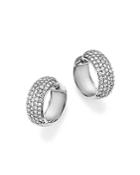 Diamond Huggie Hoop Earrings In 14k White Gold, 1.50 Ct. T.w. - 100% Exclusive