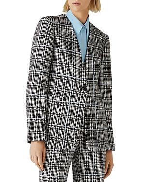 St. John Knits Prince Of Wales Plaid Jacket