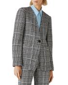 St. John Knits Prince Of Wales Plaid Jacket