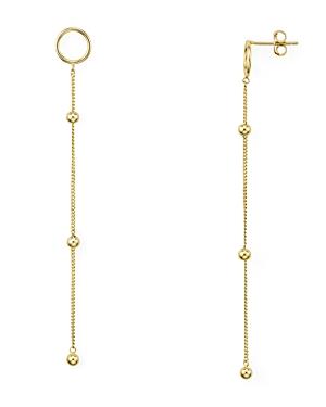 Argento Vivo Ava Gold Open Ring Linear Drop Earrings