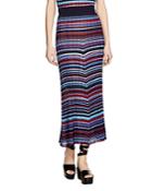Maje Jason Jacquard Stripe Skirt