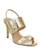 Via Spiga Women's Macyn Snake-embossed High-heel Sandals