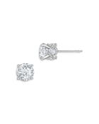 Bloomingdale's Diamond Wrapped Stud Earrings In 14k White Gold, 0.50 Ct. T.w. - 100% Exclusive