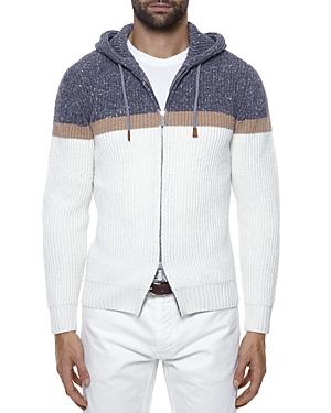 Eleventy Colorblock Full Zip Hoodie