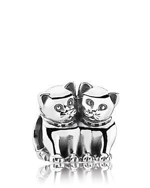 Pandora Charm - Sterling Silver Purrrfect Together, Moments Collection