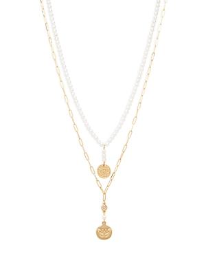 Aqua Bead Layered Medallion Drop Pendant Necklace, 17 - 100% Exclusive