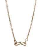 Luv Aj Pave Ring & Snake Hook Pendant Necklace In Gold Tone, 15.5