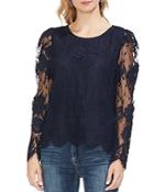 Vince Camuto Lace Sleeve Top