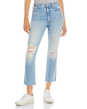 Mother The Hustler High-rise Frayed Hem Ankle Jeans In We All Scream