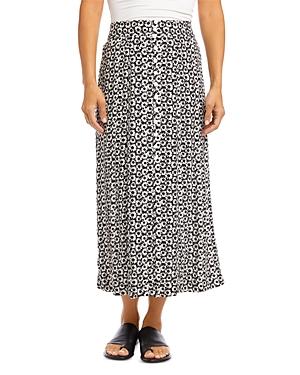 Karen Kane Printed Button Front Midi Skirt