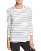 Marc New York Performance Striped Cutout Top