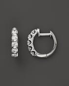 Diamond Bar Band Hoop Earrings In 14k White Gold, 1.0 Ct. T.w. - 100% Exclusive