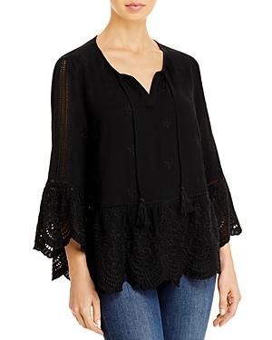 Single Thread Eyelet Peasant Blouse