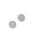 Round And Princess-cut Diamond Cluster Earrings In 14k White Gold, 2.0 Ct. T.w. - 100% Exclusive