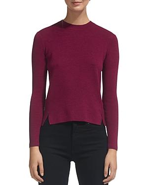Whistles Notched-hem Cropped Sweater