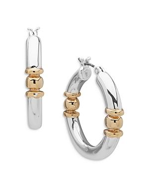 Ralph Lauren Two Tone Medium Hoop Earrings