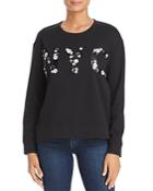 Kenneth Cole Floral Applique Nyc Sweatshirt