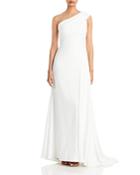 Tadashi Shoji Crepe One Shoulder Gown