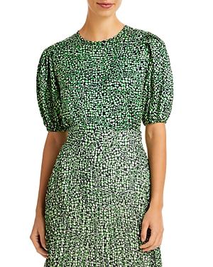 Boss Printed Puff Sleeve Top