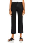 7 For All Mankind High Waisted Slim Kick Flare Jeans In Coated Black