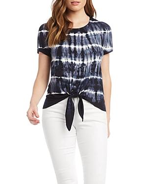 Karen Kane Tie Dyed Tie Front Top