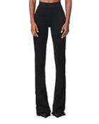 Herve Leger Ribbed Ruffled Hem Pants