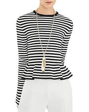 Max Mara Jerzu Striped Bell Sleeve Top