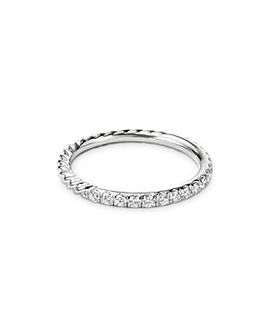David Yurman 18k White Gold Collectibles Diamond Pave Band